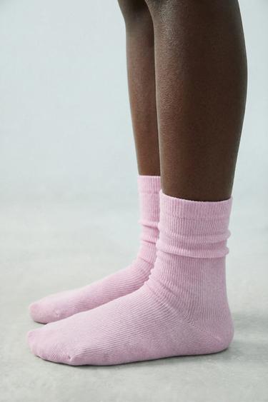 FIVE-PACK OF STRIPED TALL SOCKS - Multicoloured by Zara