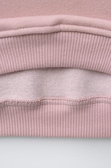 FLORAL RUFFLE SWEATSHIRT - Light pink by Zara - Image 3