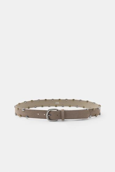 STUDDED BELT - Beige by Zara - Image 0