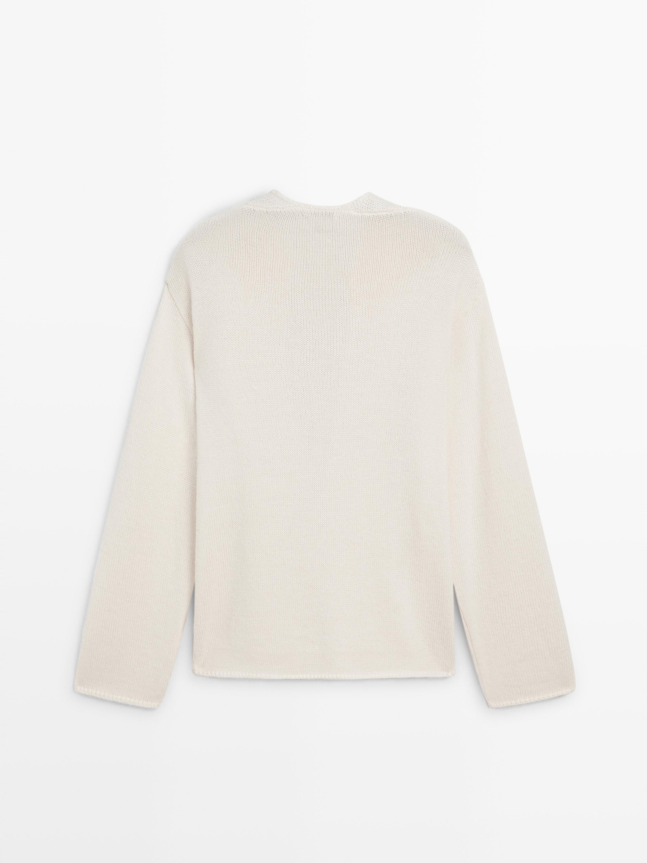 Knit alpaca and silk V-neck sweater - LIMITED