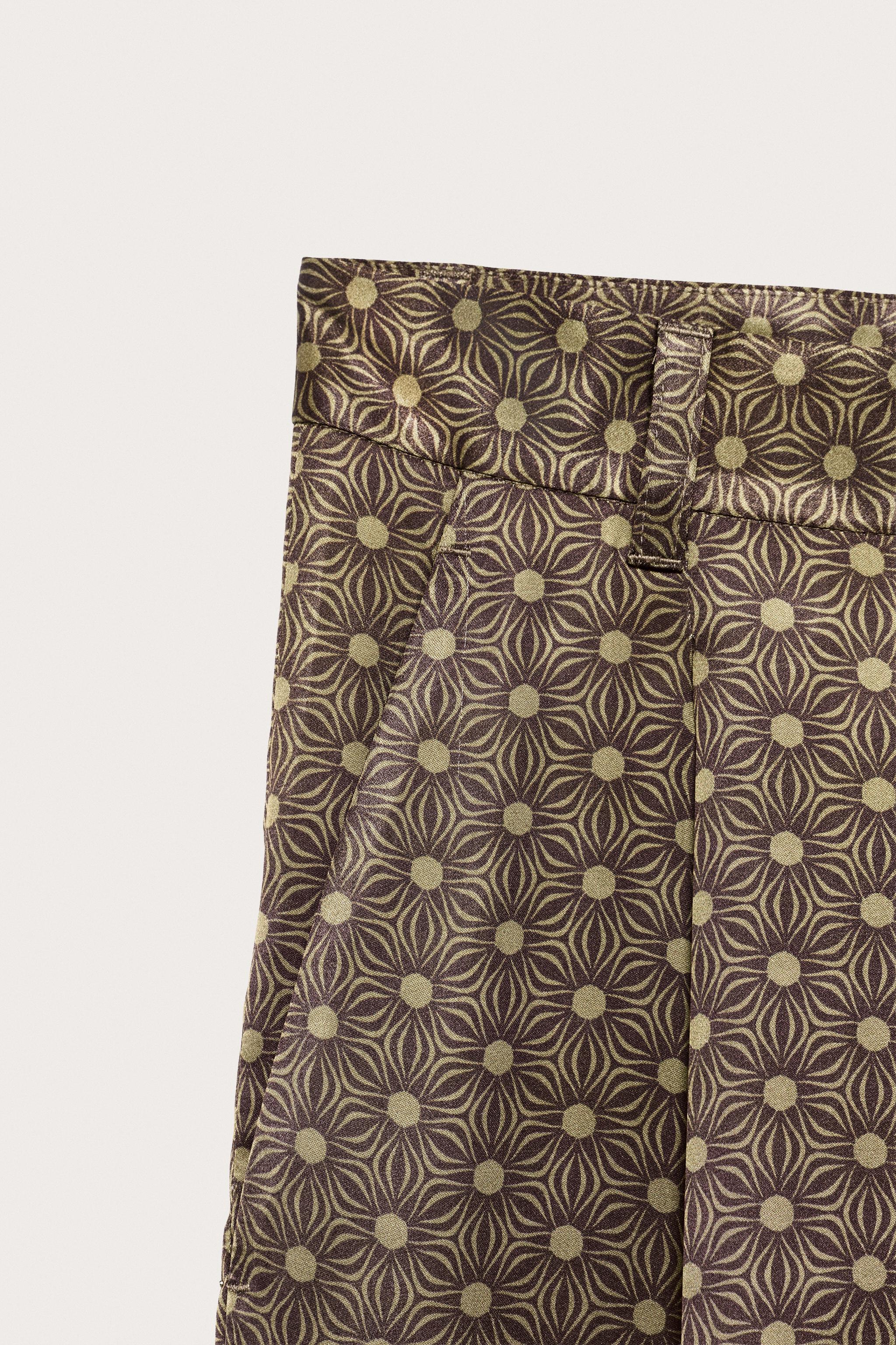 Мужские брюки Zara LIMITED EDITION MIXED PRINT SARONG PANTS — фото 9