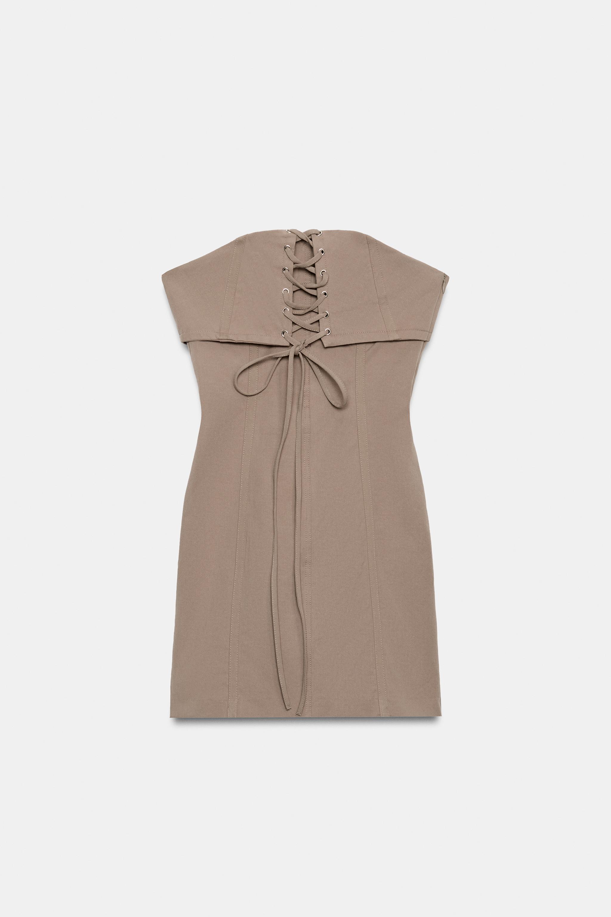 Zara STRAPPY OFF-THE-SHOULDER MINI DRESS — фото 6
