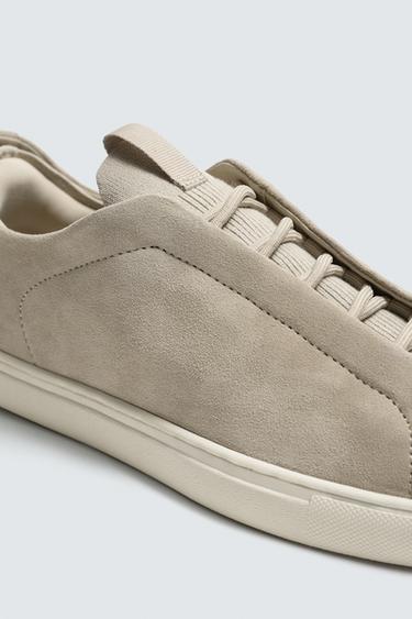 BASKET EN CUIR - Marron sable de Zara - Image 5