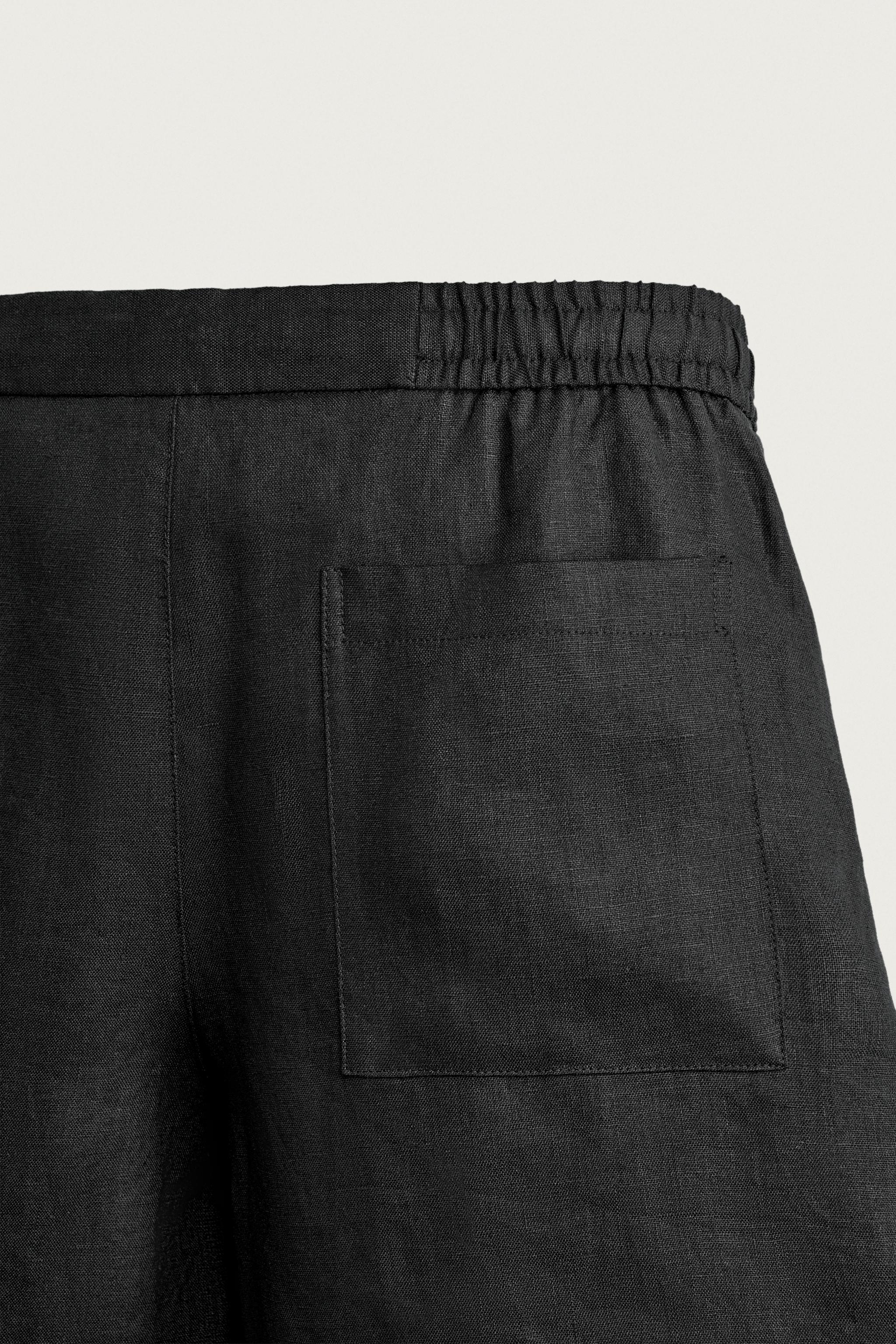 Мужские шорты Zara 100% LINEN RELAXED FIT SHORTS — фото 10