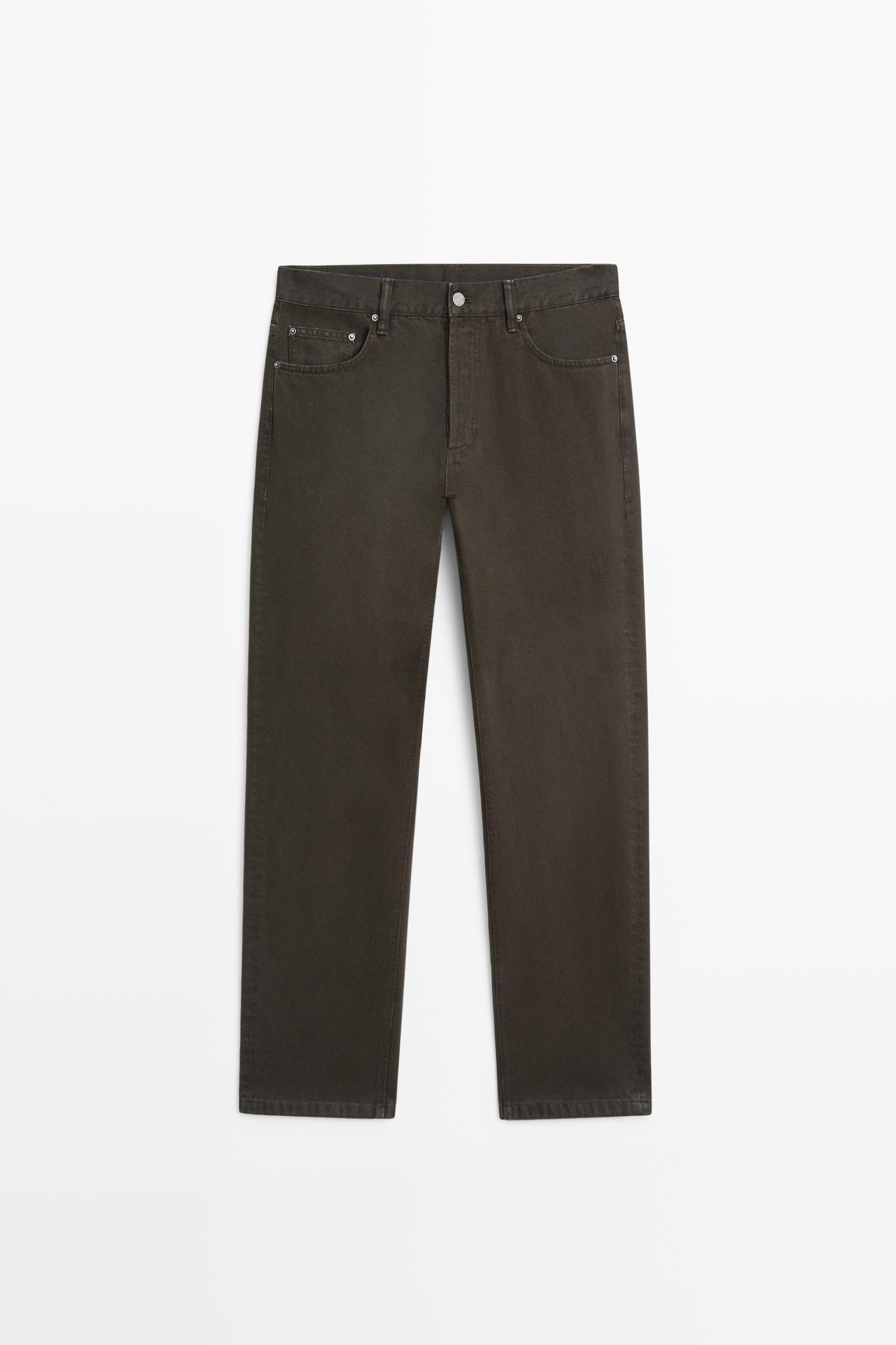 Tapered fit jeans — Chocolate