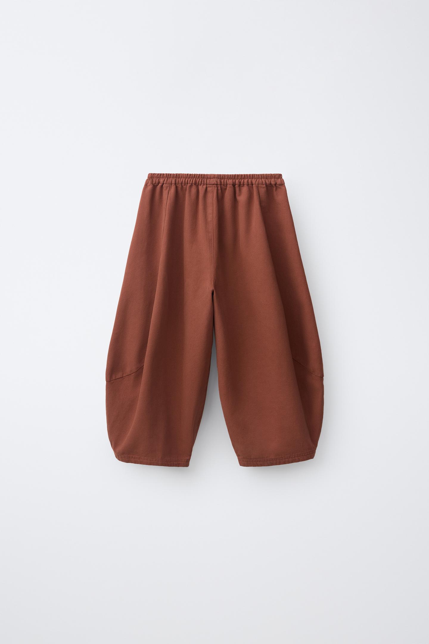 Детские брюки Zara Solid Balloon, цвет: Кирпичный — фото 3