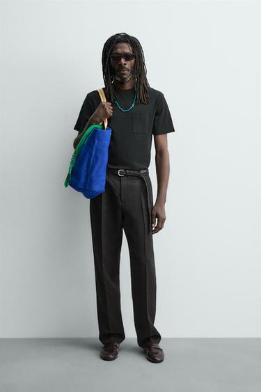 T-SHIRT WITH POCKET AARON LEVINE X ZARA - Black by Zara