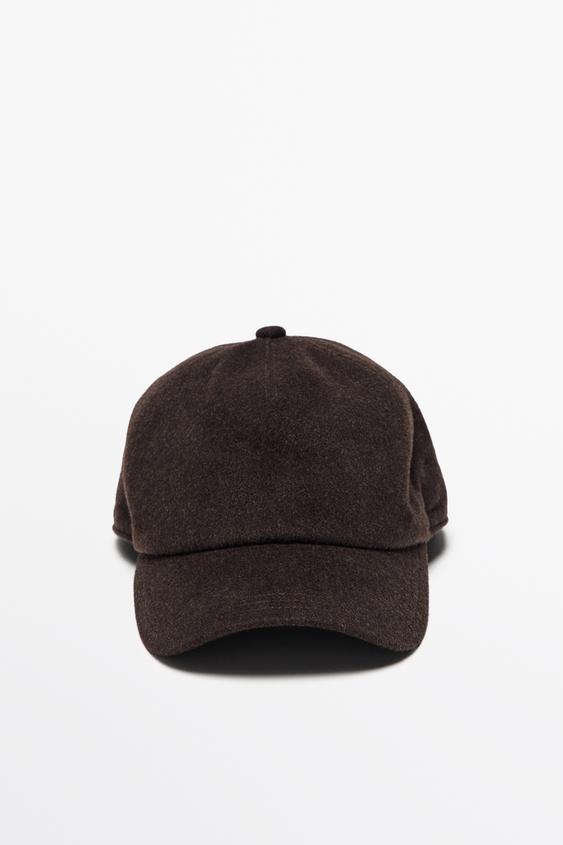 Zara Wool blend cap - Chocolate - Image 0