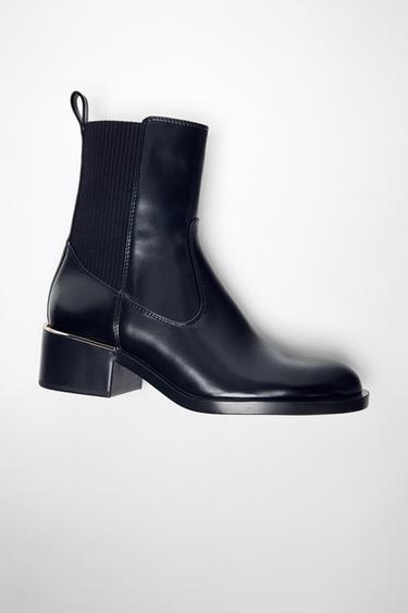 BOTTINES À TALONS - Noir de Zara