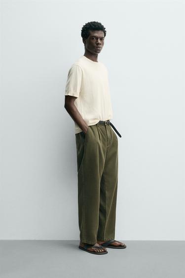 LIGHT KNIT COTTON T-SHIRT - Oyster-white by Zara - Image 3