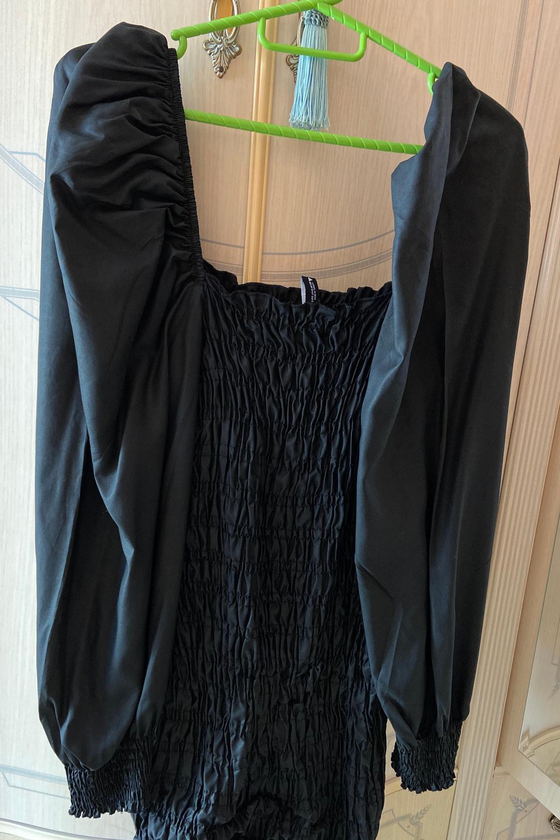 WAXED-EFFECT DRESS WITH SMOCKING