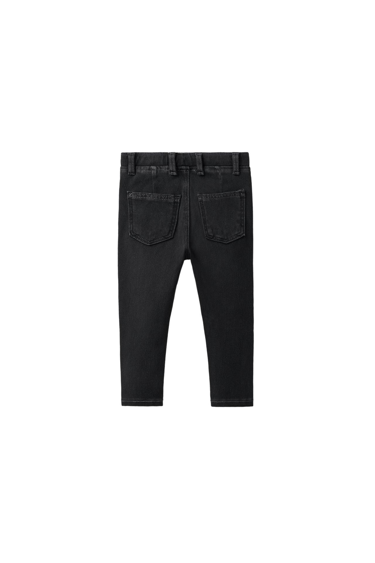 DENIM LEGGINGS — Black
