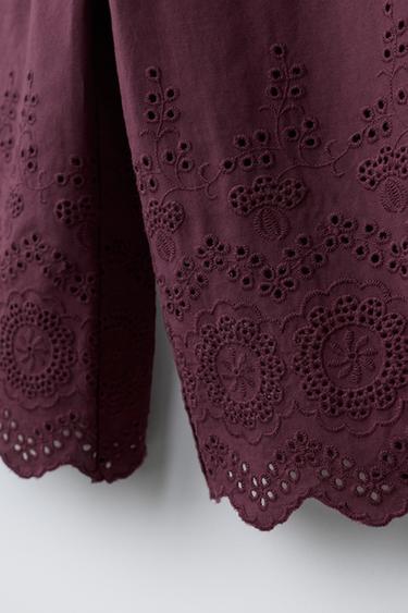 JUPE-CULOTTE SCHIFFLY - Pourpre de Zara - Image 3