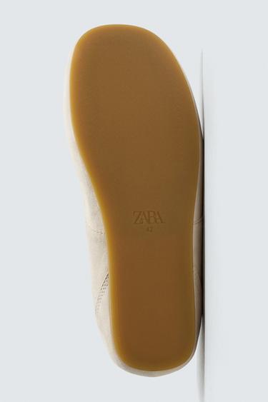 LEATHER TRAINERS - Bone White by Zara - Image 6