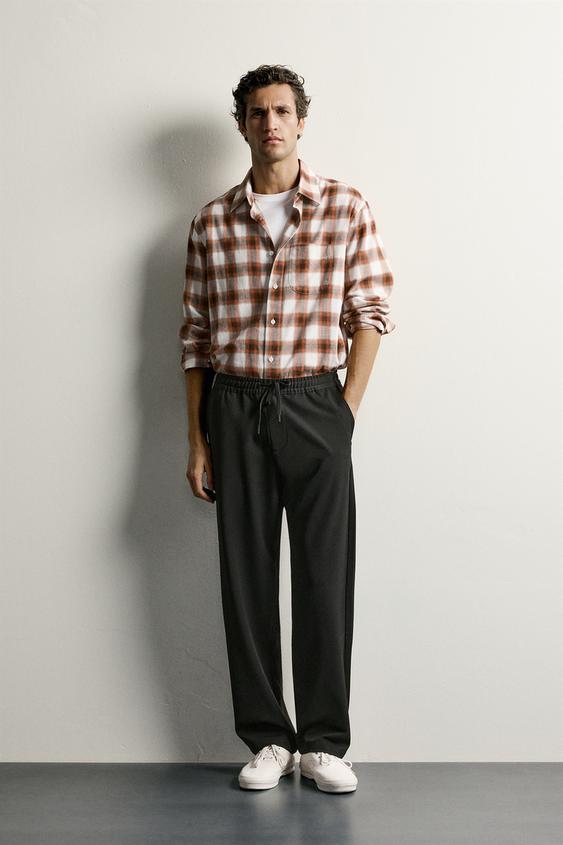 COMFORT REGULAR FIT TROUSERS - Black by Zara - Image 0