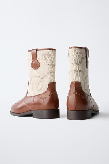 BOTTES COW-BOY - Marron de Zara - Image 5