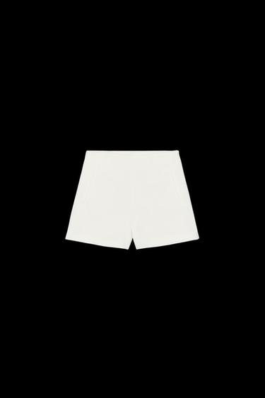 HIGH-WAIST BERMUDA SHORTS - White by Zara - Image 0