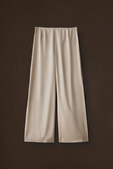 SATEEN TROUSERS - Pearl grey by Zara - Image 5