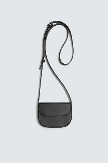 MINI LEATHER CROSSBODY BAG - Black by Zara