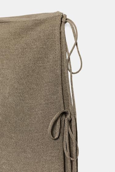 PANTALON PARÉO EN MAILLE FINE - Vison de Zara - Image 5