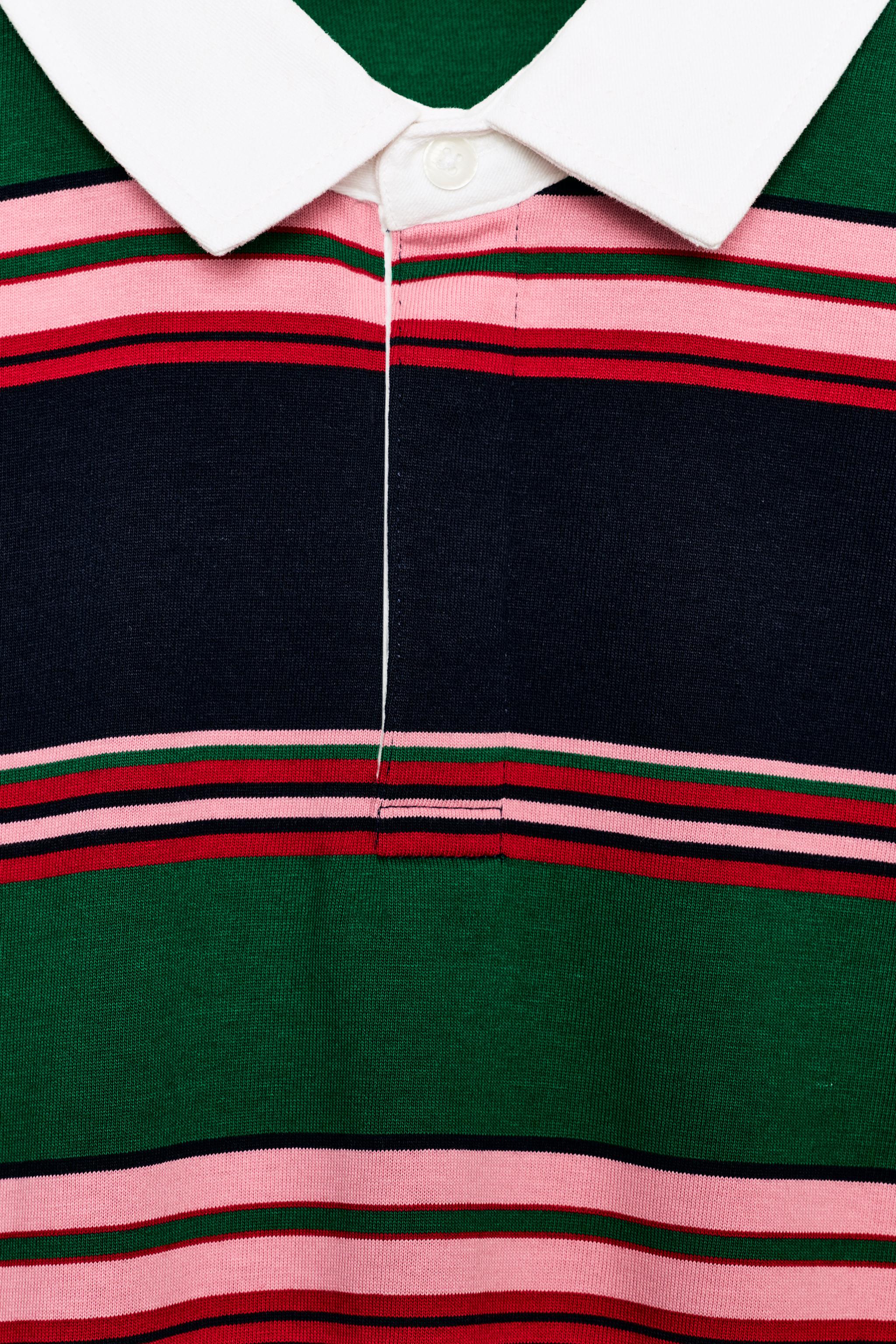 STRIPED CONTRAST POLO SHIRT