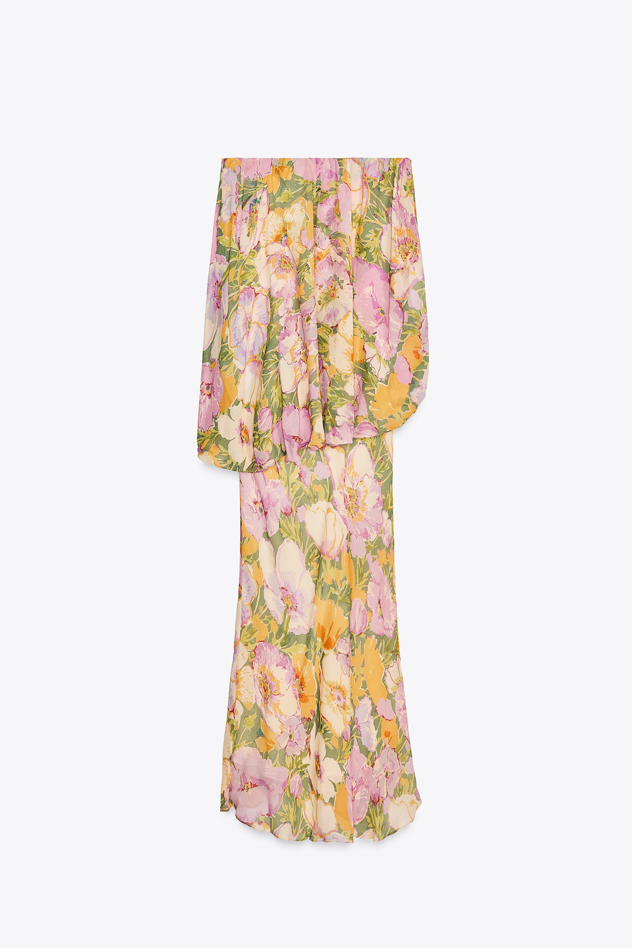 FLORAL PRINT DRESS ZW COLLECTION LIMITED EDITION - Green