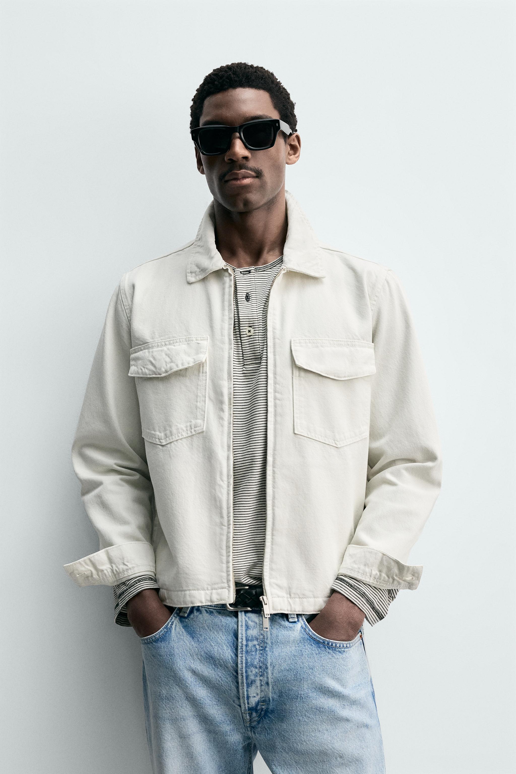 ZIP-UP DENIM OVERSHIRT