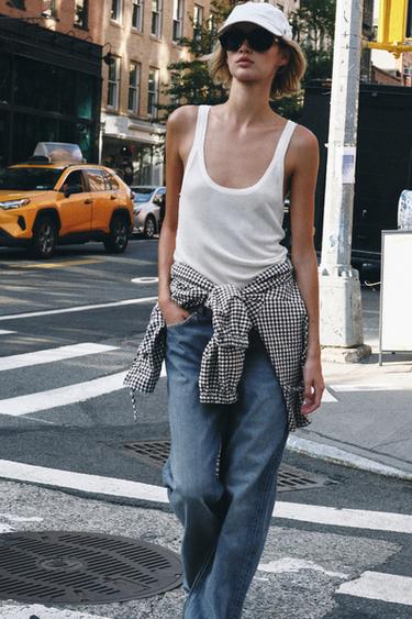 FINE-KNIT SLEEVELESS TOP - White by Zara