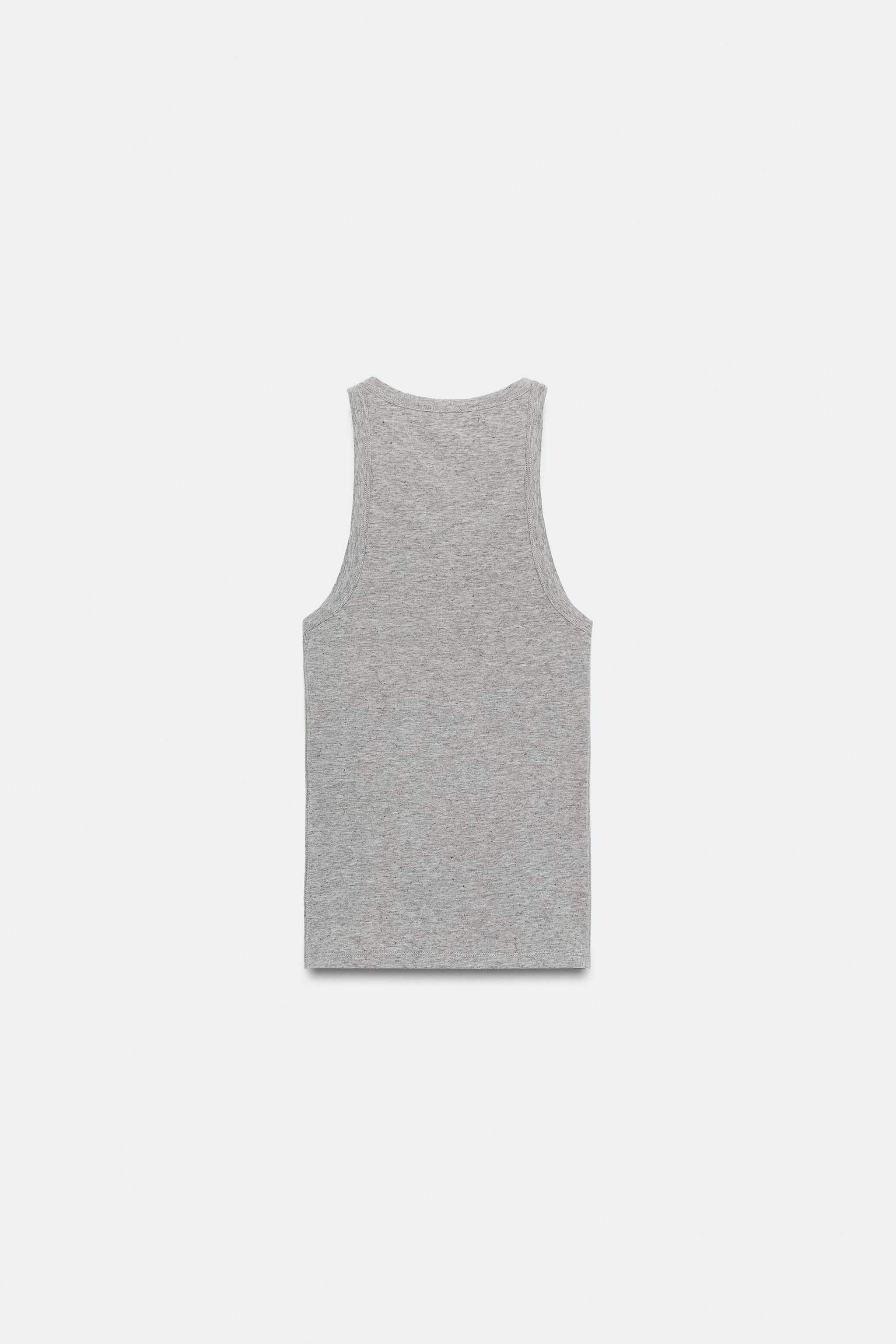LINEN BLEND HALTER TOP