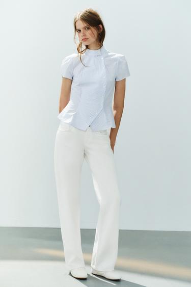 SHORT SLEEVE SHIRT - Blue/White by Zara - Image 0