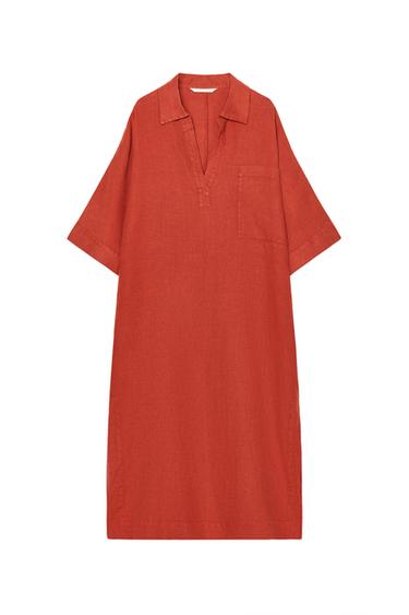 ZW COLLECTION 100% LINEN TUNIC DRESS