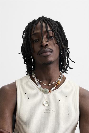 CHAIN WITH COMBINED PENDANTS - Silver by Zara - Image 0