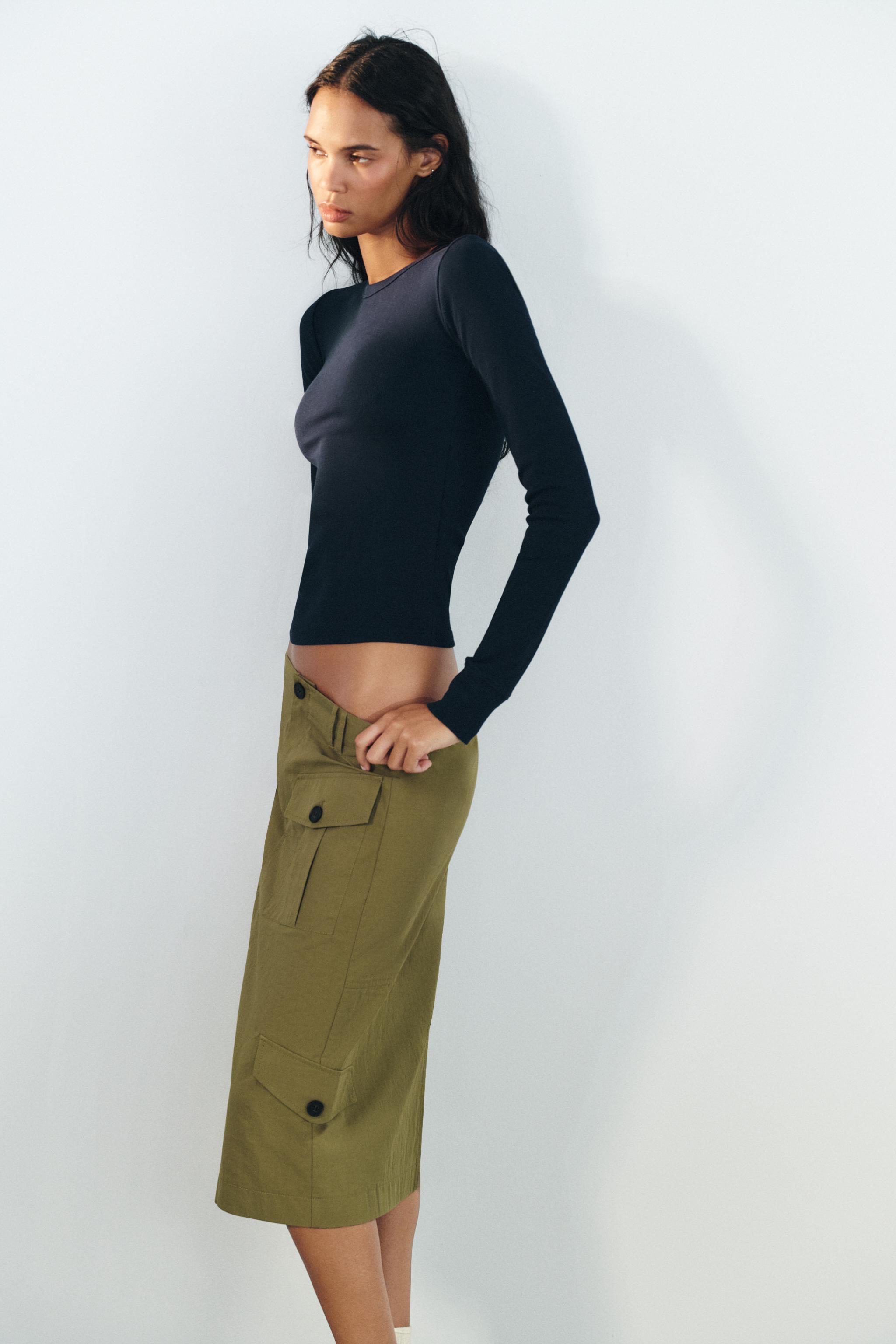 Zara ÇITÇITLI FİTİLLİ T-SHIRT görsel 5