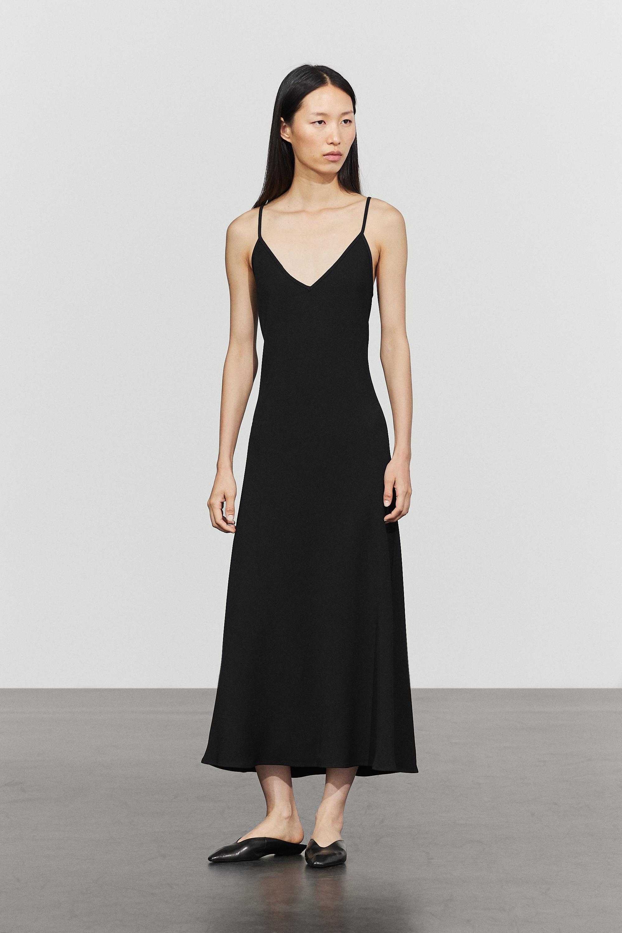 Flowing spaghetti strap midi dress