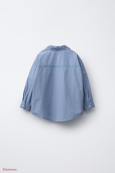BUTTERBEAR © CHECK SHIRT - Blue by Zara - Image 1