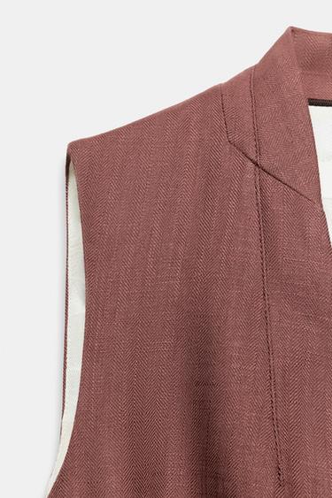 GILET EN LIN - MARSALA de Zara - Image 7
