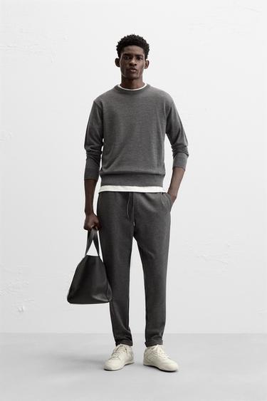 Pantalones De Zara Verano Pantalón Cargo ZARA Slim Fit Para Hombre Gris, Bolsillos De Parche Pantalones Con Bolsillos Laterales Hombre