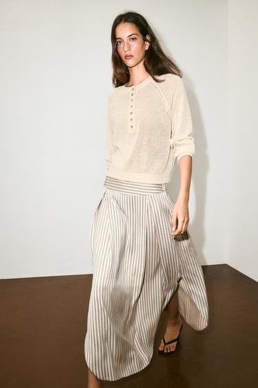 FLOWING ASYMMETRIC SKIRT - Pink by Zara