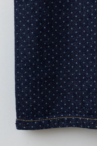 LONG POLKA DOT DUNGAREES - Blue by Zara - Image 3