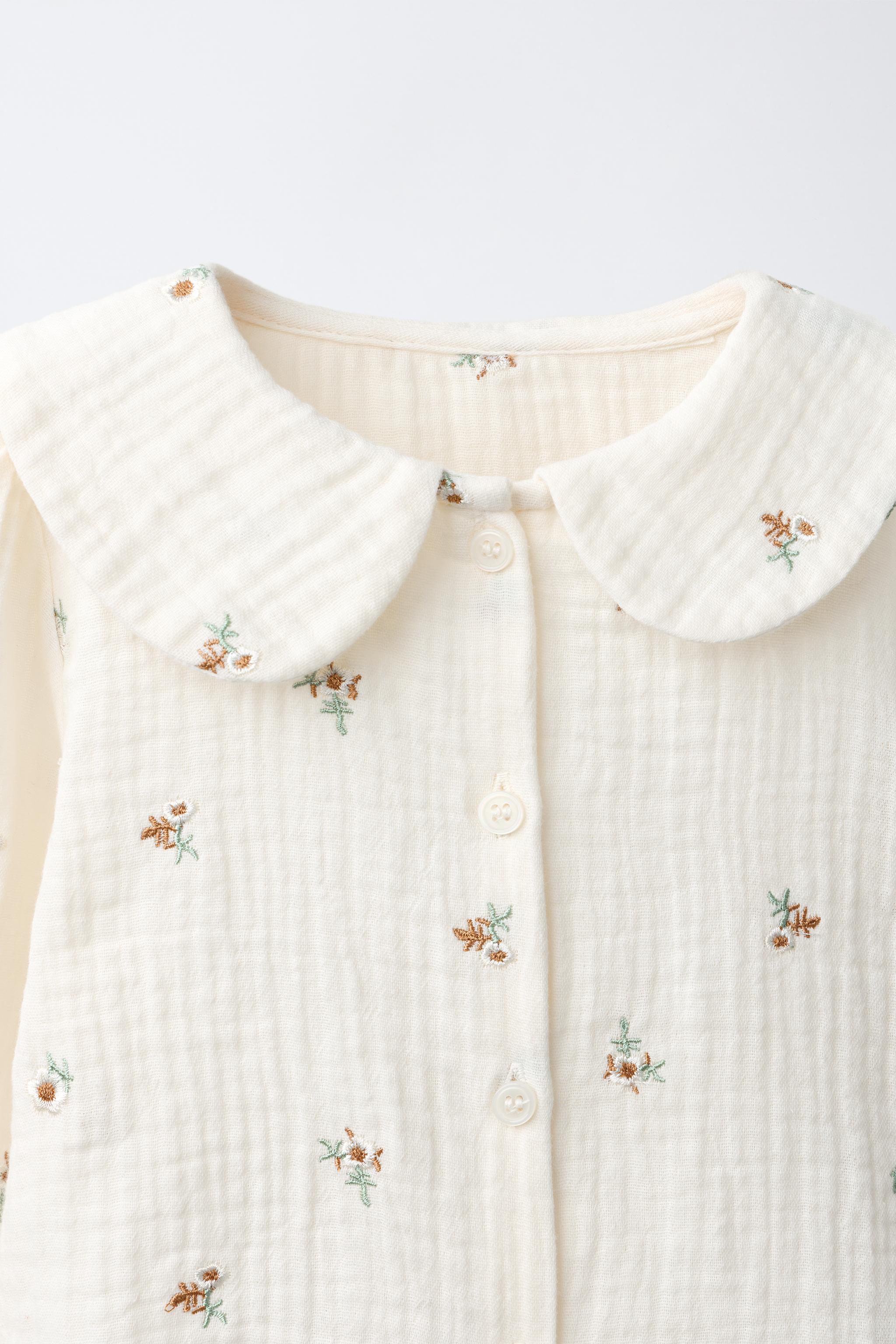 EMBROIDERED FLORAL TEXTURE SHIRT