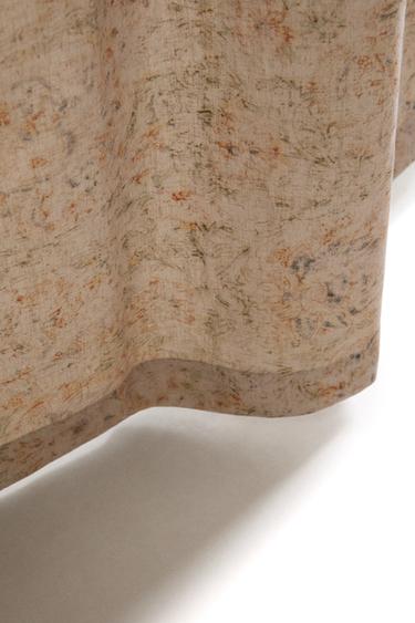 MEDIUM OPACITY FLORAL CURTAIN - Light beige by Zara - Image 2