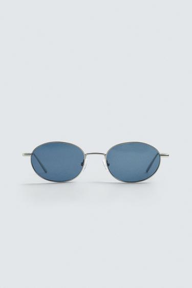 GAFAS DE SOL METÁLICAS OVALADAS - Plata Mate de Zara