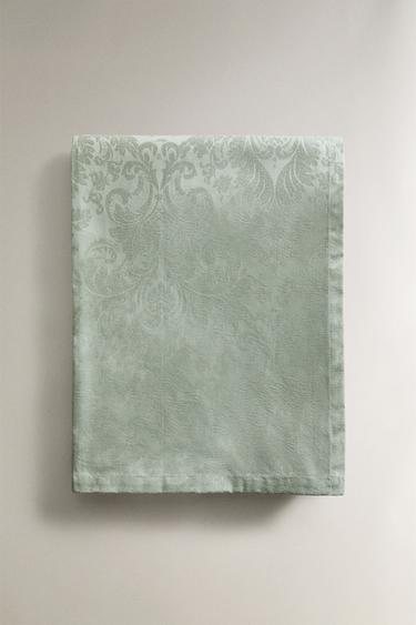 TOALHA DE MESA DE ALGODÃO RESINADO - Azulado da Zara