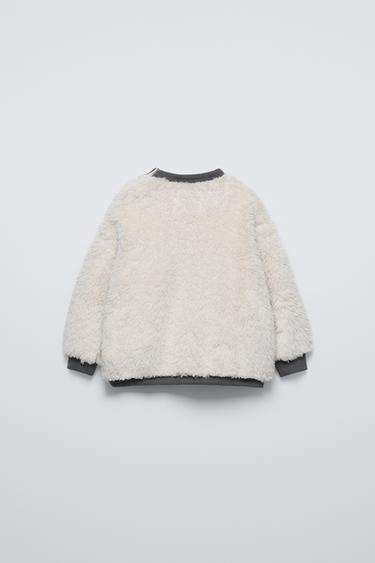 SWEAT EFFET FOURRURE - Écru de Zara - Image 1
