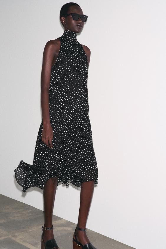 ZW COLLECTION HALTER POLKA DOT DRESS