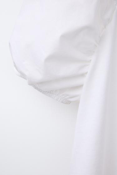 T-SHIRT BIMATIÈRE FLEUR SATINÉE - Blanc de Zara - Image 3