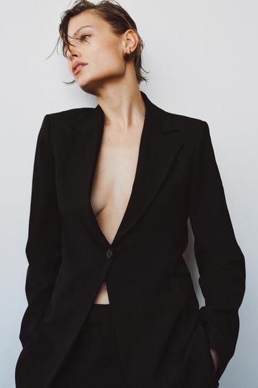 ZW COLLECTION LIMITED EDITION SLIM FIT WOOL BLEND BLAZER - Black by Zara