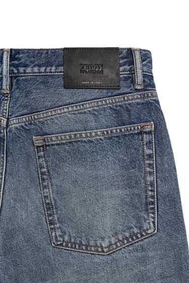 RELAXED STRAIGHT-LEG LIMITED EDITION JEANS - Mid-blue by Zara