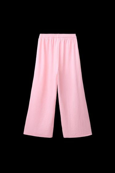 PANTALÓN WIDE LEG FLUIDO - Rosa de Zara