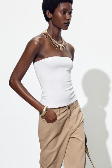 HAUT BUSTIER - Blanc de Zara - Image 4